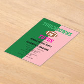 Touchdowns of tutus Gender onthullen Acryl Uitnodigingen (Laagn)