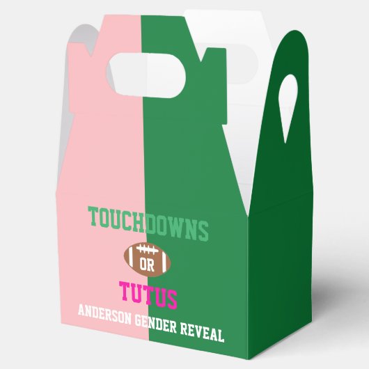 Touchdowns of tutus Gender onthullen Bedankdoosjes (Geopend)