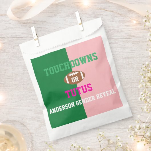 Touchdowns of tutus Gender onthullen Bedankzakje (Geknipt)