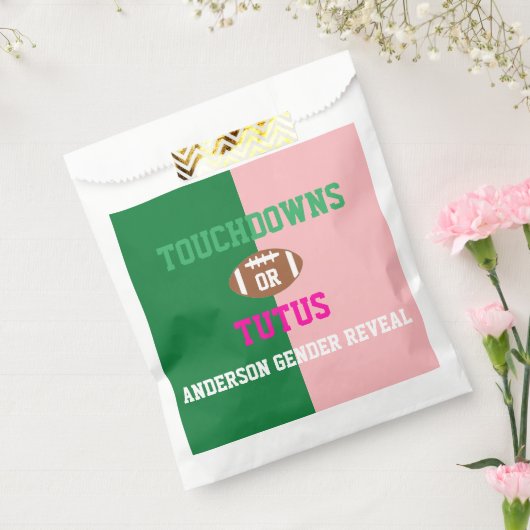 Touchdowns of tutus Gender onthullen Bedankzakje (Gezegeld)