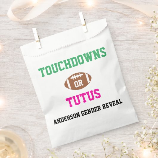 Touchdowns of tutus Gender onthullen Bedankzakje (Geknipt)