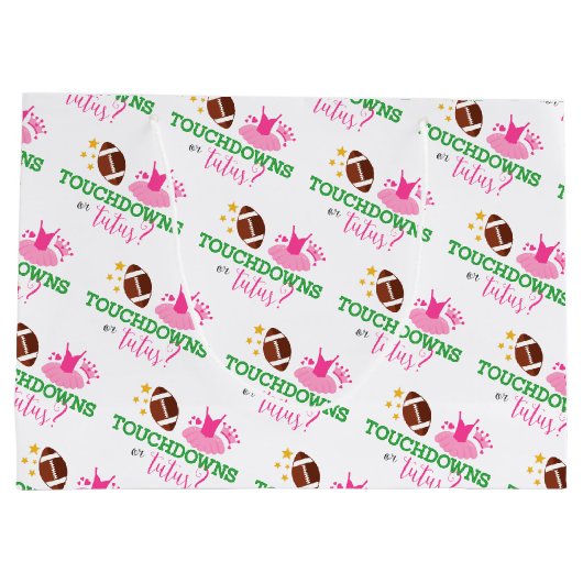 Touchdowns of tutus Gender onthullen Groot Cadeauzakje (Achterkant)