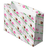 Touchdowns of tutus Gender onthullen Groot Cadeauzakje (Voorkant Gekanteld)