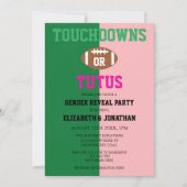 Touchdowns of tutus Gender onthullen Kaart (Voorkant)