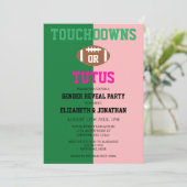 Touchdowns of tutus Gender onthullen Kaart (Staand voorkant)