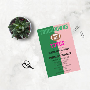 Touchdowns of tutus Gender onthullen Kaart