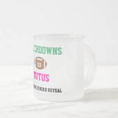 Touchdowns of tutus Gender onthullen Matglas Koffiemok (Voorkant rechts)