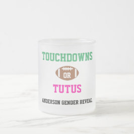 Touchdowns of tutus Gender onthullen Matglas Koffiemok