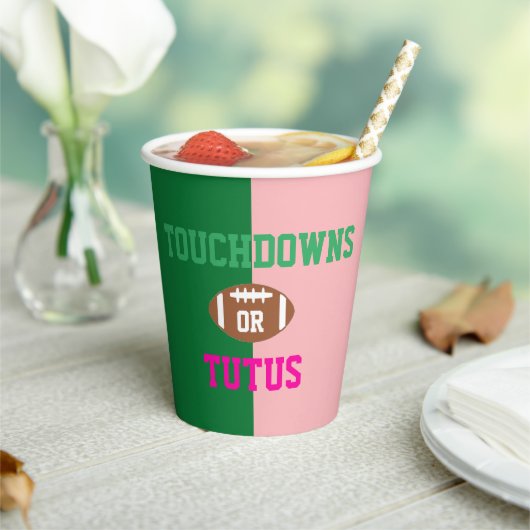 Touchdowns of tutus Gender onthullen Papieren Bekers (Insitu)