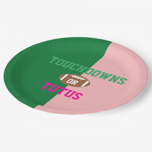 Touchdowns of tutus Gender onthullen Papieren Bordje (Gekanteld)