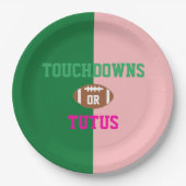 Touchdowns of tutus Gender onthullen Papieren Bordje (Voorkant)