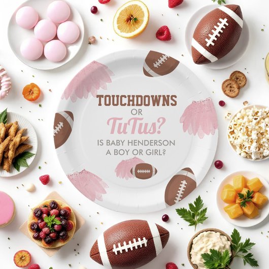 Touchdowns of tutus Gender onthullen Papieren Bordje
