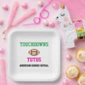 Touchdowns of tutus Gender onthullen Papieren Bordje (Feest)