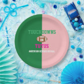 Touchdowns of tutus Gender onthullen Papieren Bordje (Feest)