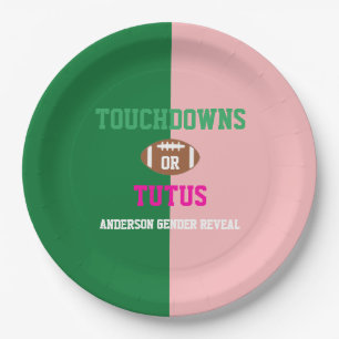 Touchdowns of tutus Gender onthullen Papieren Bordje