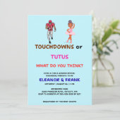 Touchdowns of Tutus gender onthullen party Kaart (Staand voorkant)