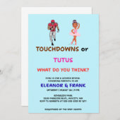 Touchdowns of Tutus gender onthullen party Kaart (Voorkant / Achterkant)