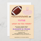 Touchdowns of Tutus gender onthullen party Kaart (Voorkant / Achterkant)