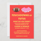 Touchdowns of Tutus gender onthullen party Kaart (Voorkant)