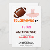 Touchdowns of Tutus gender onthullen party Kaart (Voorkant / Achterkant)