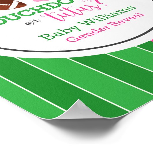 Touchdowns of tutus Gender onthullen Poster (Hoek)