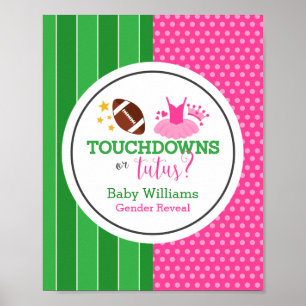 Touchdowns of tutus Gender onthullen Poster