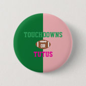Touchdowns of tutus Gender onthullen Ronde Button 5,7 Cm (Voorkant)