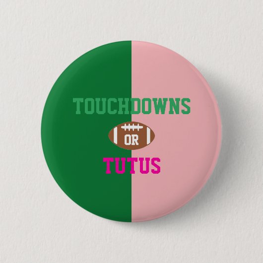 Touchdowns of tutus Gender onthullen Ronde Button 5,7 Cm (Voorkant)