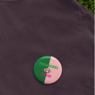 Touchdowns of tutus Gender onthullen Ronde Button 5,7 Cm