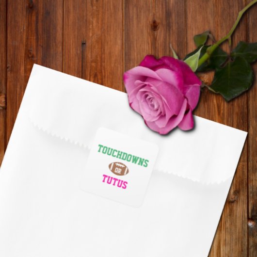 Touchdowns of tutus Gender onthullen Ronde Sticker