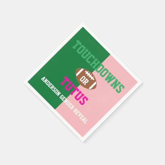 Touchdowns of tutus Gender onthullen Servet (Hoek)