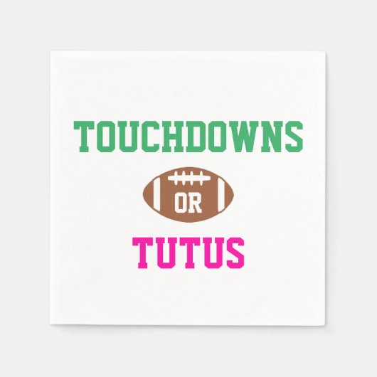 Touchdowns of tutus Gender onthullen Servet (Voorkant)