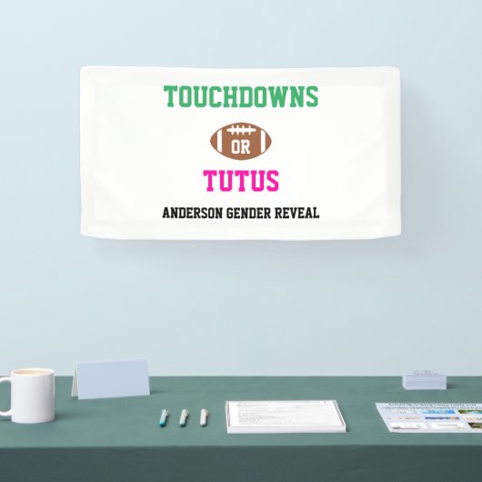Touchdowns of tutus Gender onthullen Spandoek (Beurs)