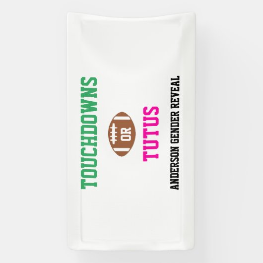 Touchdowns of tutus Gender onthullen Spandoek (Verticaal)