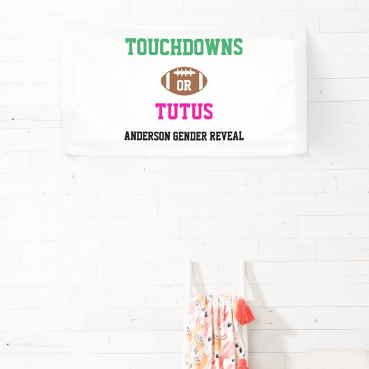 Touchdowns of tutus Gender onthullen Spandoek (Insitu)