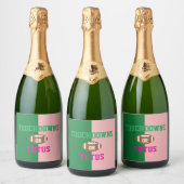 Touchdowns of tutus Gender onthullen Sparkling Wijnetiket (Flessen)