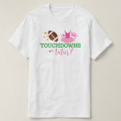 Touchdowns of tutus Gender onthullen T-shirt (Design voorkant)