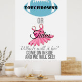Touchdowns of tutus gender onthullen welkomstbord poster (Keuken)