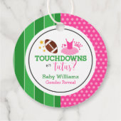 Touchdowns of tutus Gender Reopenbaarmakingparty Bedankjes Labels (Achterkant)