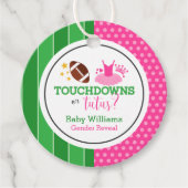 Touchdowns of tutus Gender Reopenbaarmakingparty Bedankjes Labels (Voorkant)