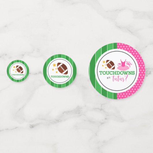 Touchdowns of tutus Gender Reopenbaarmakingparty Confetti (Achterkanten)