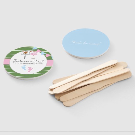 Touchdowns of tutus Gender Reopenbaarmakingparty Handwaaier (Niet-gemonteerd)