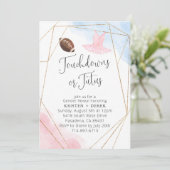 Touchdowns of tutus Gender Reopenbaarmakingparty Kaart (Staand voorkant)