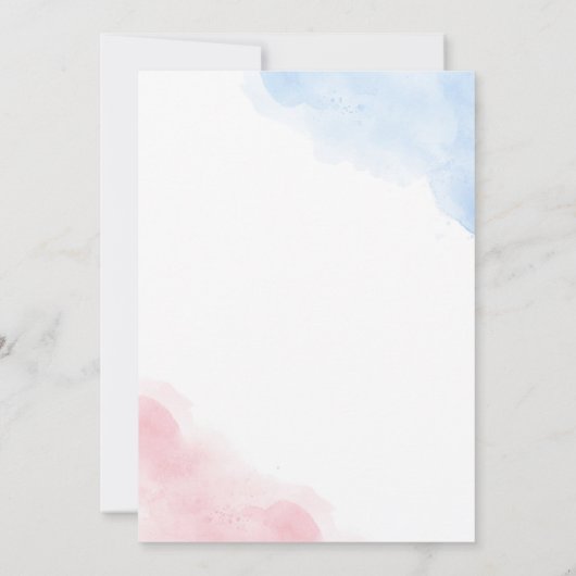 Touchdowns of tutus Gender Reopenbaarmakingparty Kaart (Achterkant)