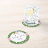 Touchdowns of tutus Gender Reopenbaarmakingparty Ronde Kartonnen Onderzetter (Insitu)