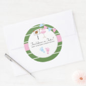 Touchdowns of tutus Gender Reopenbaarmakingparty Ronde Sticker (Envelop)