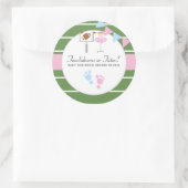 Touchdowns of tutus Gender Reopenbaarmakingparty Ronde Sticker (Tas)