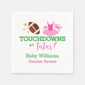 Touchdowns of tutus Gender Reopenbaarmakingparty Servet (Voorkant)