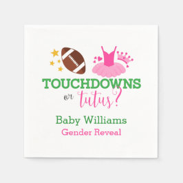 Touchdowns of tutus Gender Reopenbaarmakingparty Servet