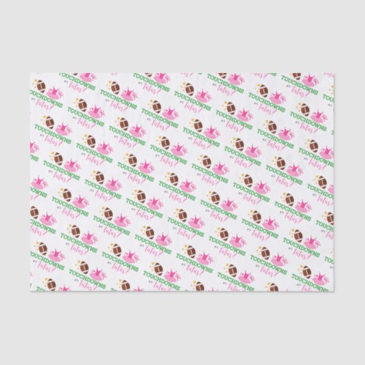 Touchdowns of tutus Gender Reopenbaarmakingparty Tissuepapier (Voorkant)